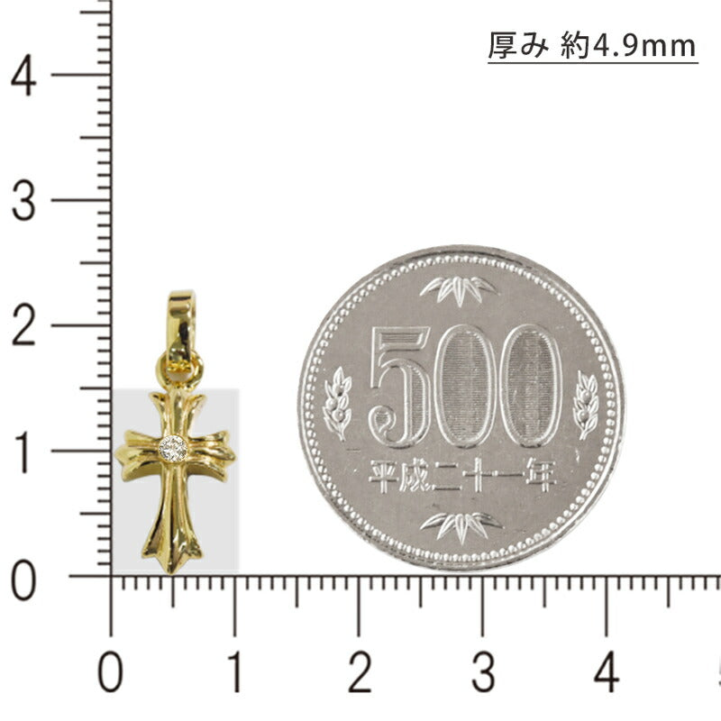 【お電話にてお問合せください！】K18 地金1Pクロス15 18金 18K ペンダント トップ クロス 十字架 ヘッド 18金 ゴールド メンズ ネックレス