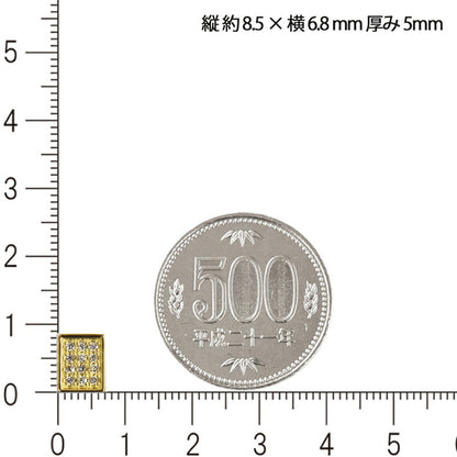 新型！K18 ダイヤ パヴェプレート8 ペンダントトップ ダイヤモンド 18金 ゴールド チャーム 喜平用 30g 専用 メンズ