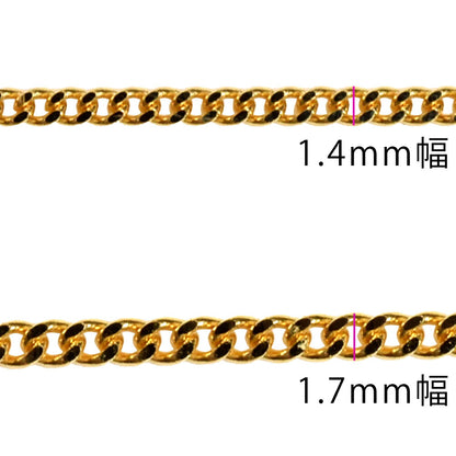 【お電話にてお問合せください！】K18 2面 喜平14ネックレス 50cm スライドアジャスター付き 喜平ネックレス ネックレスチェーン 1.4mm幅 18金 ゴールド 新品