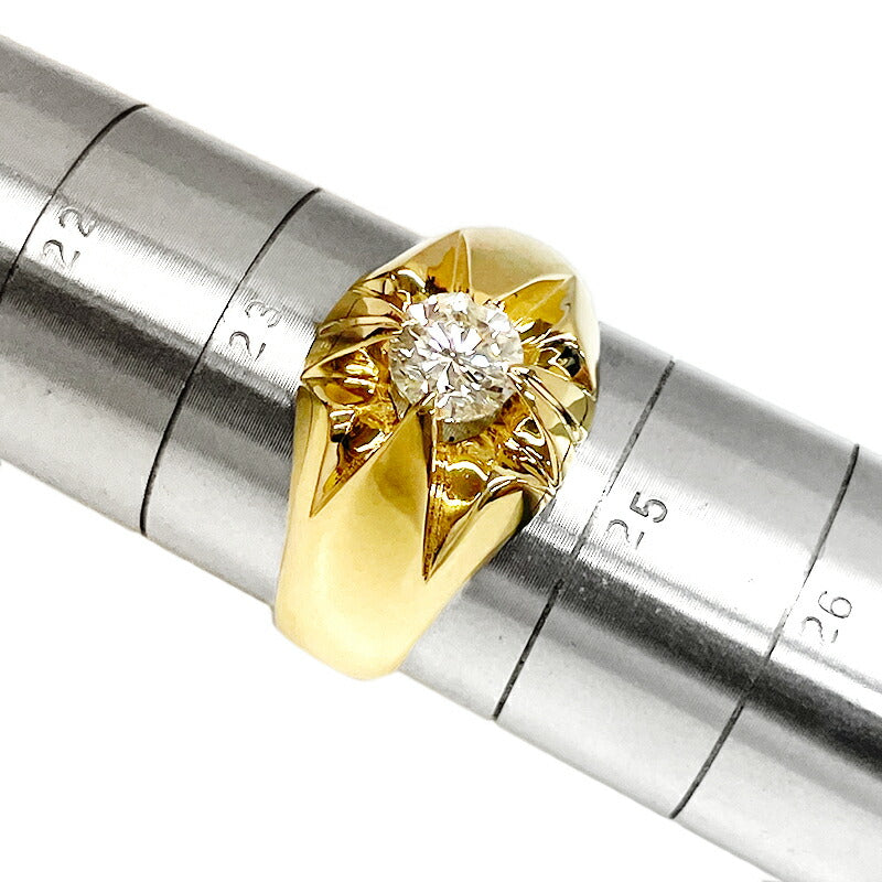 新品・あす楽 K18 ダイヤモンドリング 1ct メンズリング 24号 指輪 天然ダイヤ 18金 送料無料 長州 1.0ct