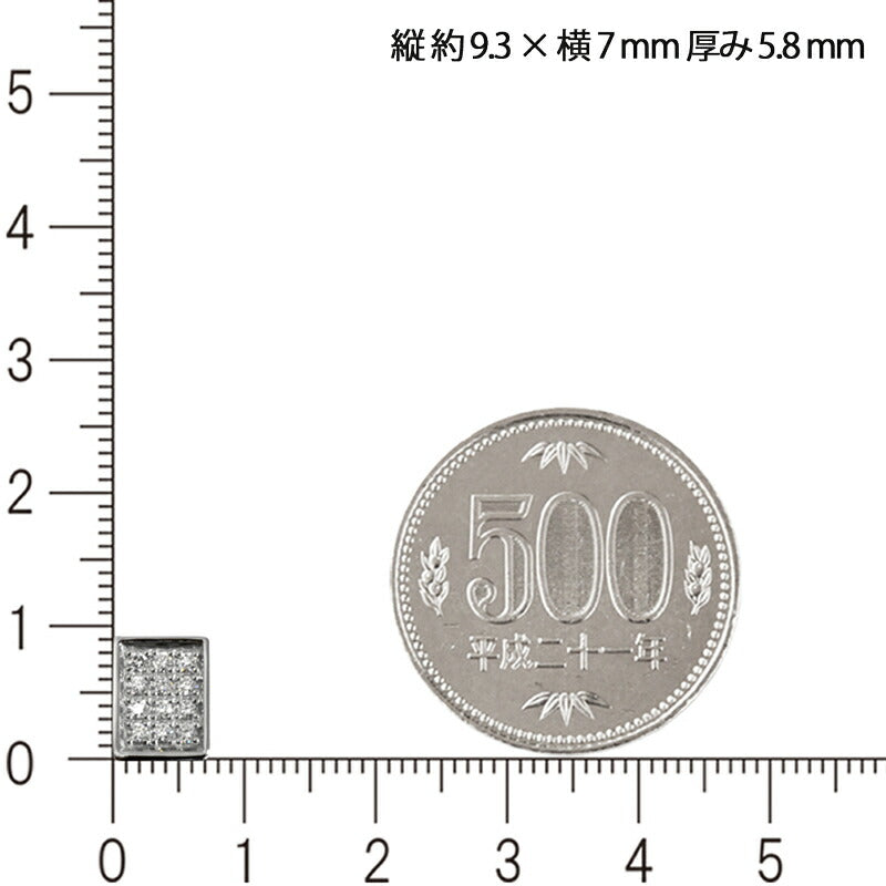 新型！Pt900 ダイヤ パヴェプレート9 ペンダントトップ ダイヤモンド プラチナ チャーム 喜平用 50g専用 メンズ