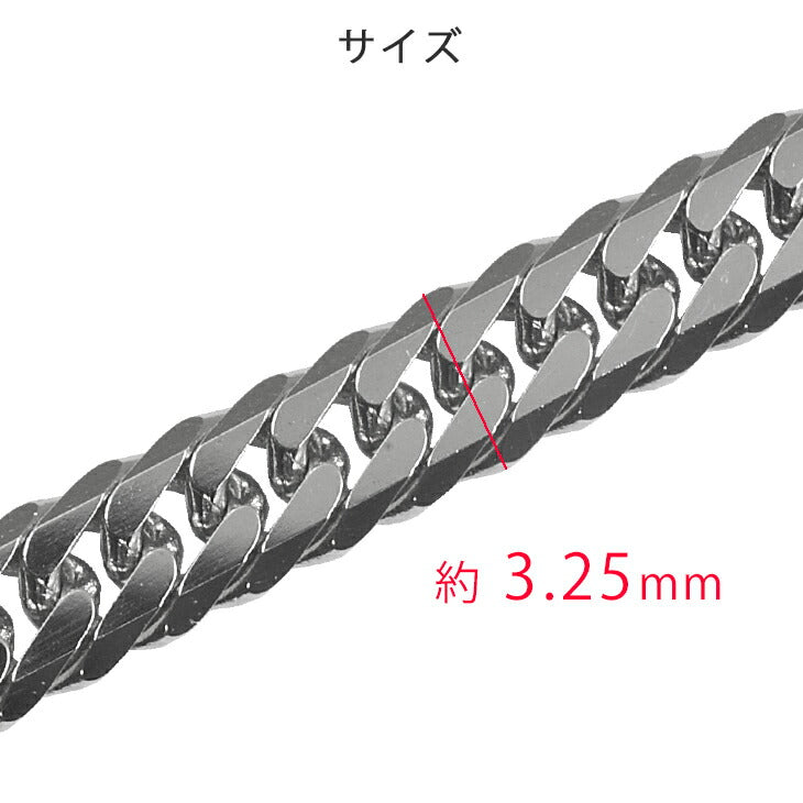 【お電話にてお問合せください！】Pt850 3.25mm幅 喜平 6面ダブル 20g 50cm プラチナ ネックレスチェーン 中折れ金具 造幣局検定刻印入 喜平ネックレス