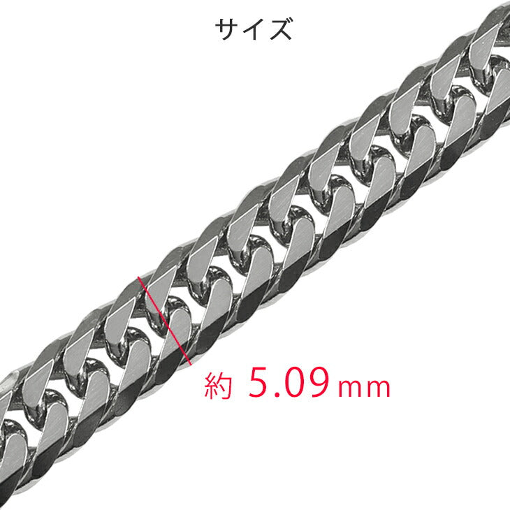 【お電話にてお問合せください！】Pt850 5.09mm幅 喜平 6面ダブル 50g 50cm プラチナ ネックレスチェーン 中折れ金具 造幣局検定刻印入 喜平ネックレス