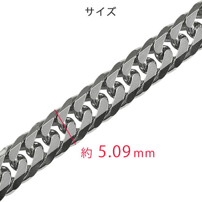 【お電話にてお問合せください！】Pt850 5.09mm幅 喜平 6面ダブル 50g 50cm プラチナ ネックレスチェーン 中折れ金具 造幣局検定刻印入 喜平ネックレス