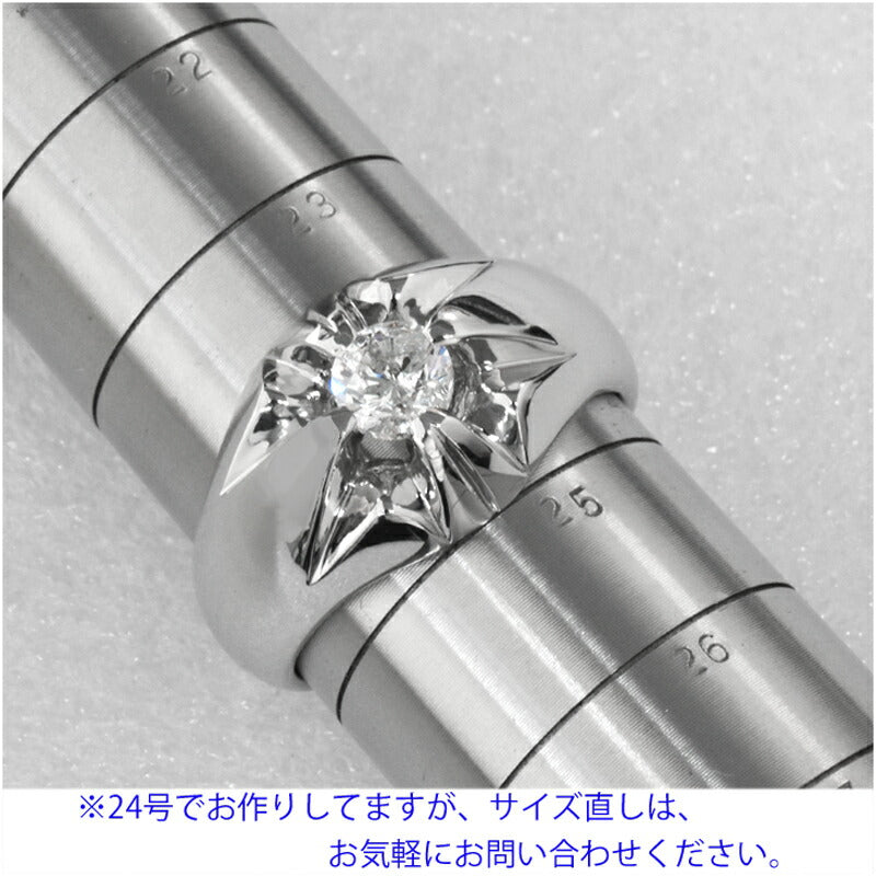 新品・あす楽 Pt900 ダイヤモンドリング 1ct メンズリング 24号 指輪 天然ダイヤ プラチナ 送料無料 長州 1.0ct